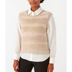 Thoroughbreds by Pronto Knit Sweater Vest Vintage Preppy Academia size Small